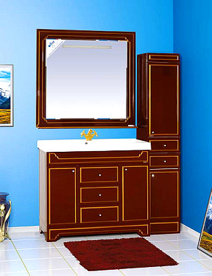 Тумба с раковиной Misty Praga 105 бордо патина