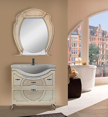 Тумба с раковиной Атолл Тулуза золото