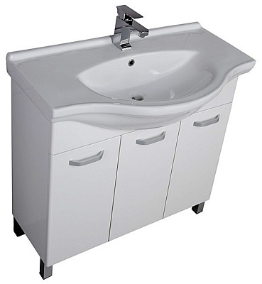 Тумба с раковиной Aquanet Глория 90 белая