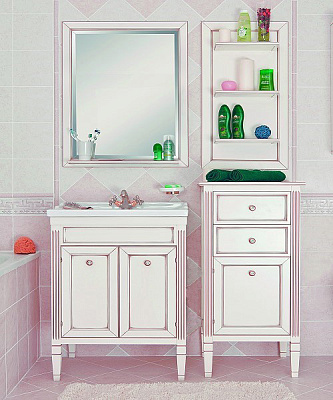 Зеркало Caprigo Альбион 60/70  BIANCO Light Vintage