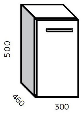 Тумба Cezar Clarus черная R