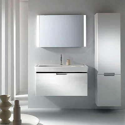 Тумба с раковиной Jacob Delafon Reve 100 белый бриллиант 1 ящик