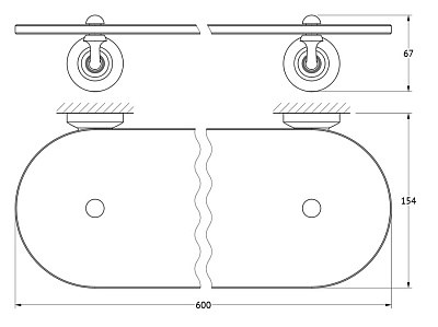 Полка 3SC Stilmar STI 015 хром, 60 см