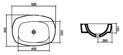 Раковина Disegno Ceramica Tratto 359