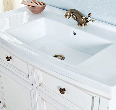 Тумба с раковиной Caprigo Джардин 90 BIANCO Light vintage