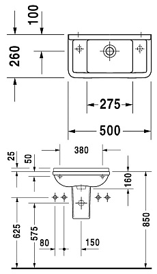 Раковина Duravit Starck 3 0751500000