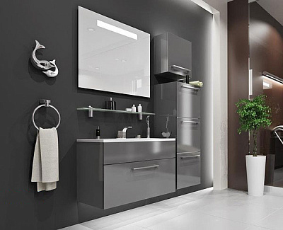 Тумба с раковиной De Aqua Кубика 80