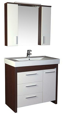 Тумба с раковиной Aquanet Тиана 90 венге