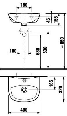 Рукомойник Jika Zeta 40 1539.3