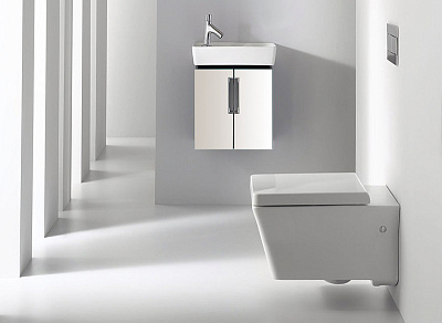 Тумба с раковиной Jacob Delafon Reve 45 белый бриллиант 2 двери