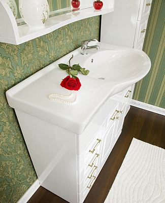 Тумба с раковиной Бриклаер Анна 90 белая R