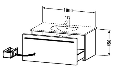 Мебель для ванной Duravit X-Large 100 темный каштан