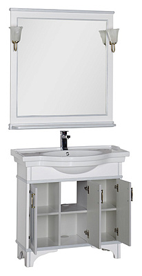 Мебель для ванной Aquanet Валенса 100 белый краколет/серебро