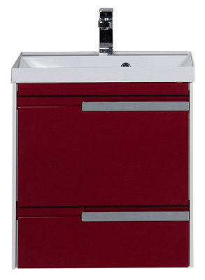 Тумба с раковиной Aquanet Тиволи 60 бордо