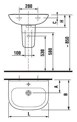 Раковина Jika Olymp 65 1061.4