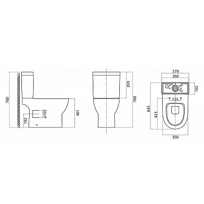 Бачок для унитаза BelBagno Steam BB130T