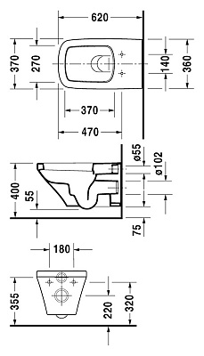 Унитаз подвесной Duravit DuraStyle 2537090000