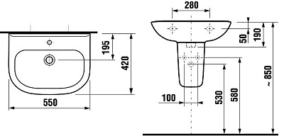 Раковина Jika Olymp 55 1061.2