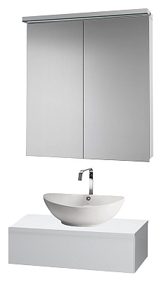 Тумба с раковиной Dreja Top S 75 белый глянец