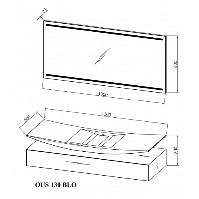 Тумба с раковиной Kolpa San Santino 130