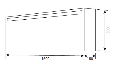 Зеркало-шкаф Am.Pm Admire (160 см) эбано