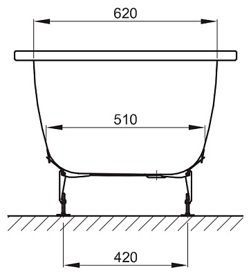 Стальная ванна Bette Duett 3020 PLUS AR