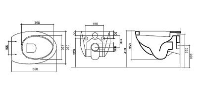 Унитаз подвесной Disegno Ceramica Ovo 977
