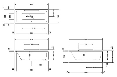 Акриловая ванна Duravit DuraStyle 700294