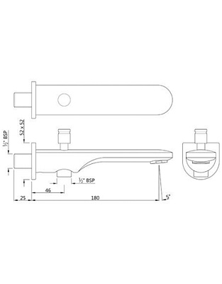Излив для ванны Jaquar Opal Prime SPJ-CHR-15463PM