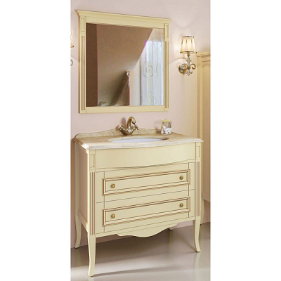 Тумба с раковиной Timo Aura 90 M-V avorio/bronze