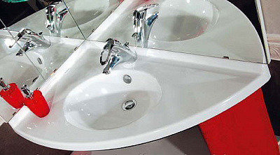 Тумба с раковиной De Aqua Трио L фурнитура хром