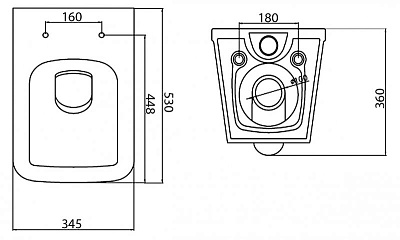 Чаша для унитаза BelBagno Dory BB522ACHR подвесная