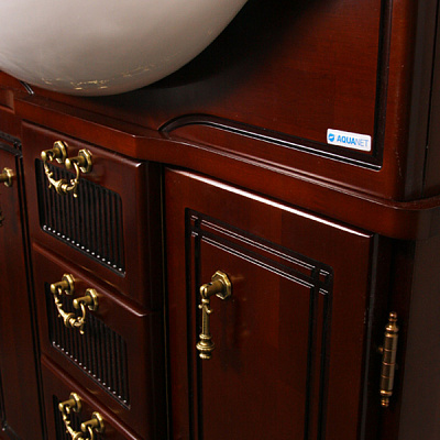 Тумба с раковиной Aquanet Луис 90 темный орех