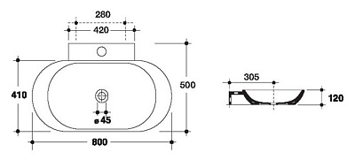 Раковина Disegno Ceramica Ovo 972/М