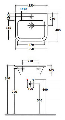 Раковина Globo Stone SSN11.BI