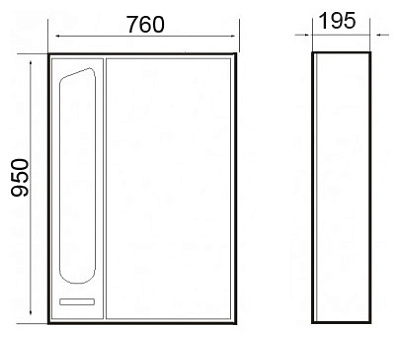 Зеркало-шкаф Атолл Барселона 175 белый