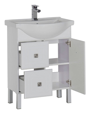 Тумба с раковиной Aquanet Стайл 65 с ящиками