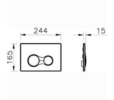 Клавиша смыва VitrA Sirius матовый черный 740-0411