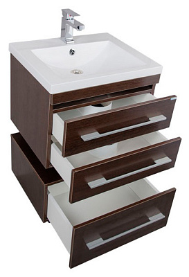 Тумба с раковиной Aquanet Нота 58 венге