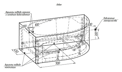 Акриловая ванна Радомир Мелани Стандарт Chrome левая