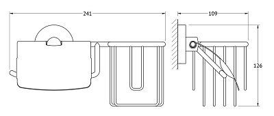 Держатель освежителя воздуха Ellux Elegance ELE 069 с держателем туалетной бумаги