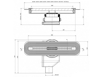 Confluo Premium Slim Line 300 Линейный трап PESTAN