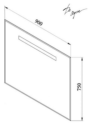 Зеркало De Aqua Экстра 90