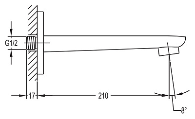 Излив Cezares Tesoro TESORO-TVI-01 для ванны