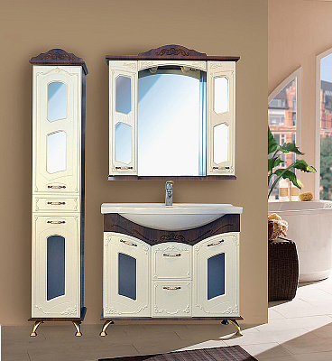 Тумба с раковиной Атолл Мастер орех