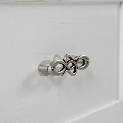 Мебель для ванной ASB-Mebel Римини 80 Массив ясеня белая патина серебро