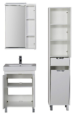 Тумба с раковиной Aquanet Гретта 60  2 двери белая