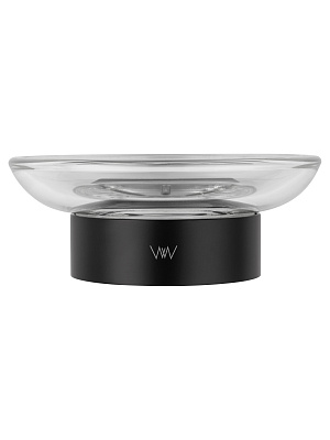 Мыльница с держателем WONZON & WOGHAND CARBON, Черный WW-7722
