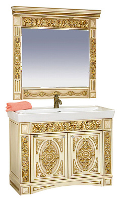 Зеркало Misty Беатрис 100 бежевое патина