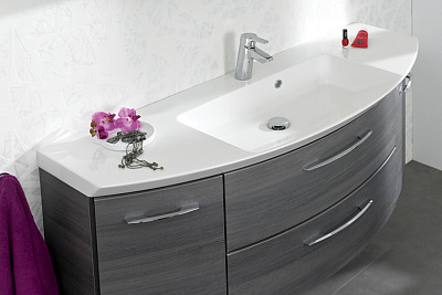 Тумба с раковиной Pelipal Cassca 140 графит структура